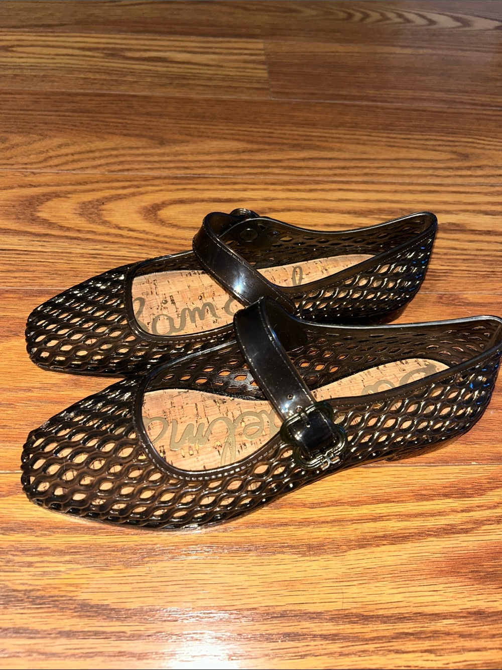 Sam Edelman Black Mesh Mary Jane Flats